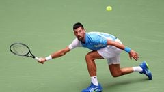 Novak Djokovic, en su partido contra Taylor Fritz en el US Open.