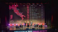 Presentación del Giro de Italia, en Milán.
