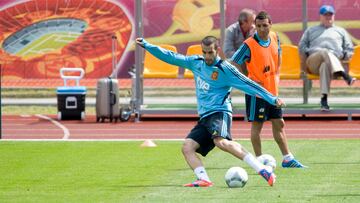 06/06/2012 EUROCOPA 2012 FUTBOL SELECCION ESPAÑOLA ESPAÑA
ENTRENAMIENTO EN POLONIA
NEGREDO Y SANTI CAZORLA
