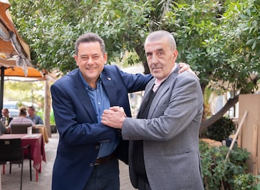 El día del homenaje por su jubilación con Tomás Roncero.