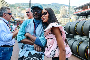 Naomi Campbell, actriz, empresaria y supermodelo británica, posa junto a  Will.I.Am,  cantante, rapero, compositor, productor de discos, actor, vocalista y DJ estadounidense, miembro del grupo Black Eyed Peas.