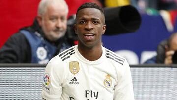 Vinicius, en un partido con el Real Madrid.