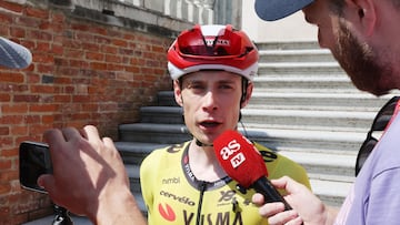 Vingegaard, durante su entrevista con AS en los alrededores del Palazzo Reale e Giardini di Venaria, a las afueras de Turín.