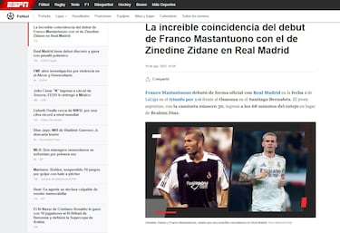 Argentina se rinde a Mastantuono y lo compara con Zidane