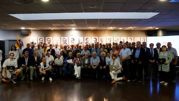 Los socios galardonados.