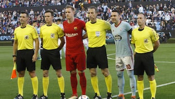 Férnandez Borbalán, durante el Barcelona-Celta.