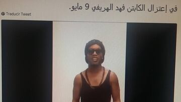 Tuit en el que se anuncia la presencia de Ronaldinho.