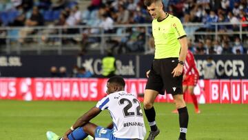 Sekou se lesionó durante el Málaga - Lugo.