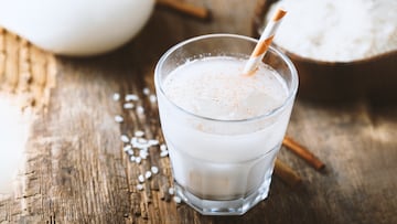 Homemade rice horchata drink
