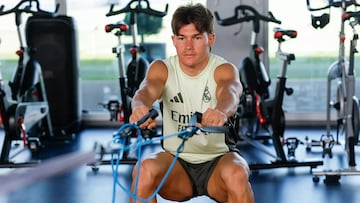 Fran García se ejercita en Valdebebas.