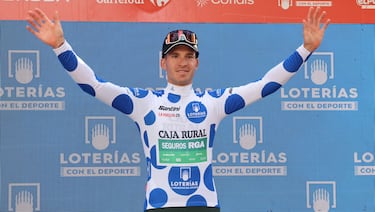 Joel Nicolau, líder del maillot de la montaña. 
 