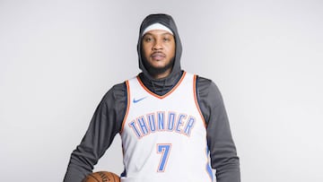 Carmelo Anthony, con la capucha.
