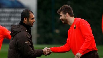12/02/09 ENTRENAMIENTO DEL FC BARCELONA
PEP GUARDIOLA PIQUE