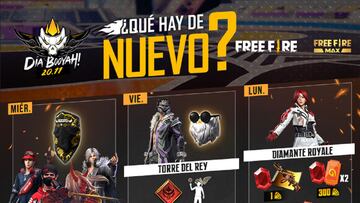 Free Fire: agenda semanal del 24 al 30 de noviembre con diamante royale y acción de gracias