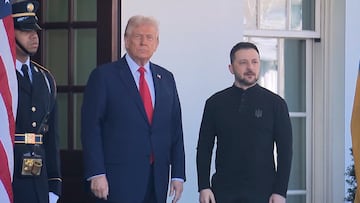 El sorprendente gesto que Trump hizo a la prensa nada más saludar a Zelensky