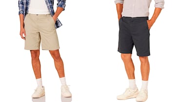 Ve al trabajo con estilo con estos pantalones chinos cortos para hombre