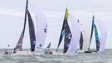 Imagen de la primera rtapa de La Solitaire du Figaro 2024 entre Rouen y Gijón.