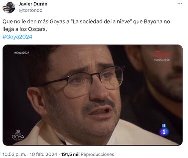 Los memes más divertidos de los Goya