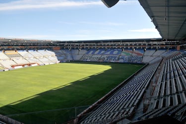 Vista del interior del estadio Hidalgo, sede del club de fútbol Pachuca. Es el primer club de fútbol fundado en México, en su mayoría por mineros británicos de una empresa mexicana.