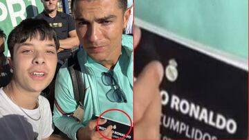 Cristiano, con el libro de Enrique Ortego.