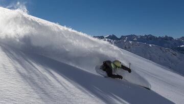 Ski powder del bueno en la película 'mestres' grabada en Baqueira.