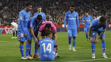 Marcos Llorente, lesionado en el Sevilla-Atlético