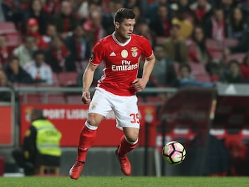 El delantero serbio surgió de las categorías inferiores del Estrella Roja de Belgrado, club en el que se convertiría en el jugador más joven en debutar, superando a otro mito del fútbol serbio, Dejan Stanković. Desde allí saltó al Benfica, por 6,6 millones de Euros. Pese a haber disputado únicamente 4 partidos con el primer equipo del Benfica su cesión en el Eintracht de Frankfurt le convirtió en uno de los delanteros más cotizados de Europa, por lo que el club alemán decidió activar su opción de compra, reportándole a los de la capital portuguesa 22.3 Millones de Euros.