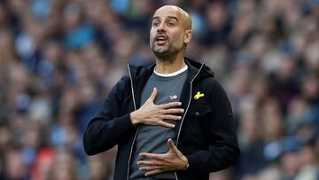 Guardiola durante el partido contra el Arsenal.