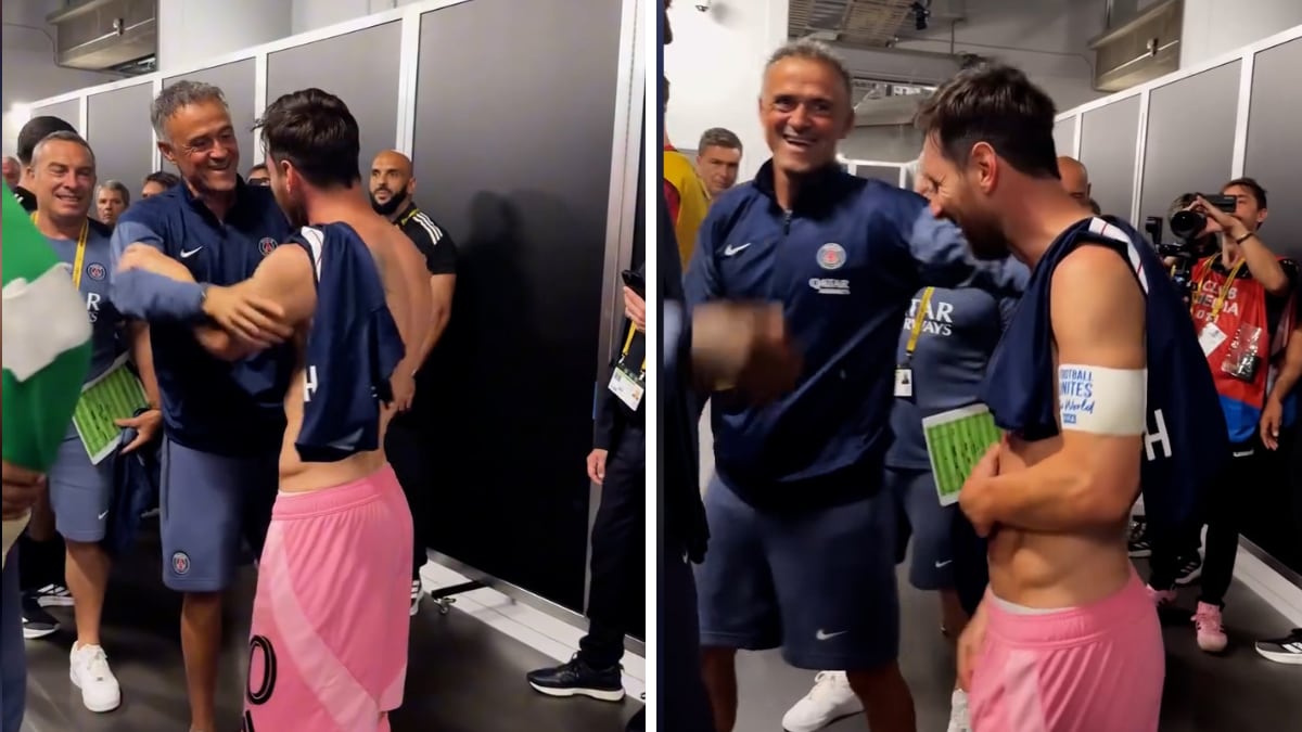 La imagen más esperada: así fue el saludo entre Messi y Luis Enrique tras el 4-0 
