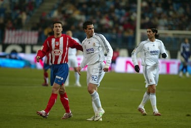 El delantero madrileño estuvo dos años en la cantera del Real Madrid, lo que le valió para ir convocado en diferentes ocasiones con el primer equipo. Con el Castilla jugó 40 partidos y marcó 18 goles. 