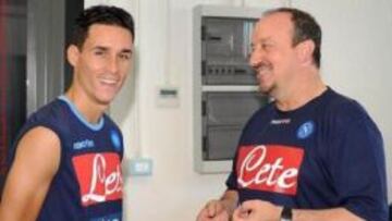 Callejón, con Benítez, su nuevo técnico.