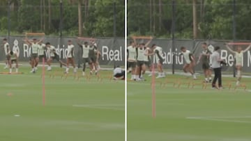 El peculiar ejercicio en el último entrenamiento del Madrid de Xabi: difícil creerlo
