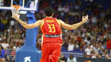 Javier Beirán, durante un partido