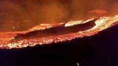 La dimensión del río de lava que sigue bajando por Todoque