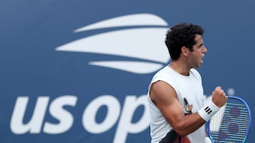Jaume Munar celebra un punto contra Gabriel Diallo en el US Open.