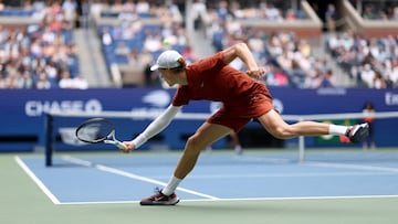 Jannik Sinner, contra Alexei Popyrin en el US Open.