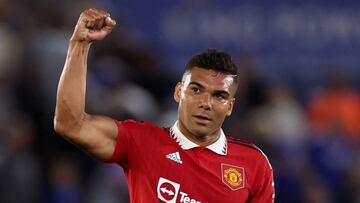 Casemiro, en el partido ante el Leicester.