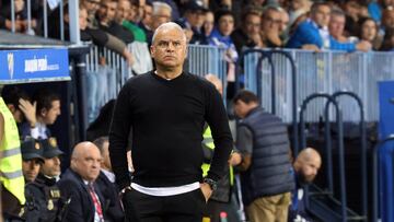 Sergio Pellicer, durante el Málaga - Zaragoza.
