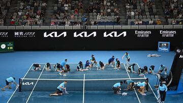 La lluvia, protagonista inesperada en Melbourne Park