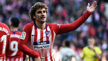 Griezmann celebra un gol con el Atlético.