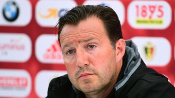 Wilmots, en sala de prensa.