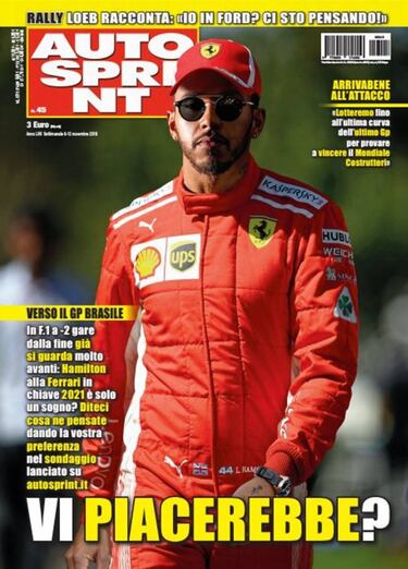 En Italia visten a Hamilton de Ferrari: "¿Como CR7 a la Juve?"