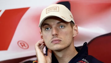 Verstappen, en la rueda de prensa del GP de Mónaco.