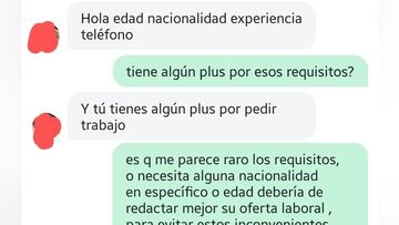 La indignante pregunta de un hostelero a un aspirante a camarero: “¿Hay algún plus por esos requisitos?”