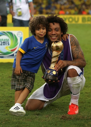 Marcelo ganó la Copa FIFA Confederaciones 2013 con Brasil tras vencer 3-0 en la final de Maracaná a España. 