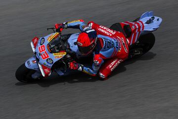 Marc Márquez durante un momento de la carrera.