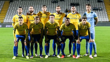 Jugadores del Estoril antes de un partido.