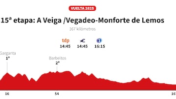 Vuelta a España 2025 hoy, etapa 15: perfil y recorrido