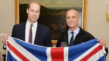 Henry Worsley con el príncipe Guillermo el pasado octubre.
