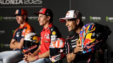 Martín compartió rueda de prensa en Montmeló con Márquez y Acosta.